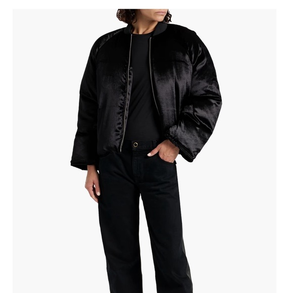 LOULOU STUDIO Lafu oversized velvet bomber jacket - Picture 2 of 6